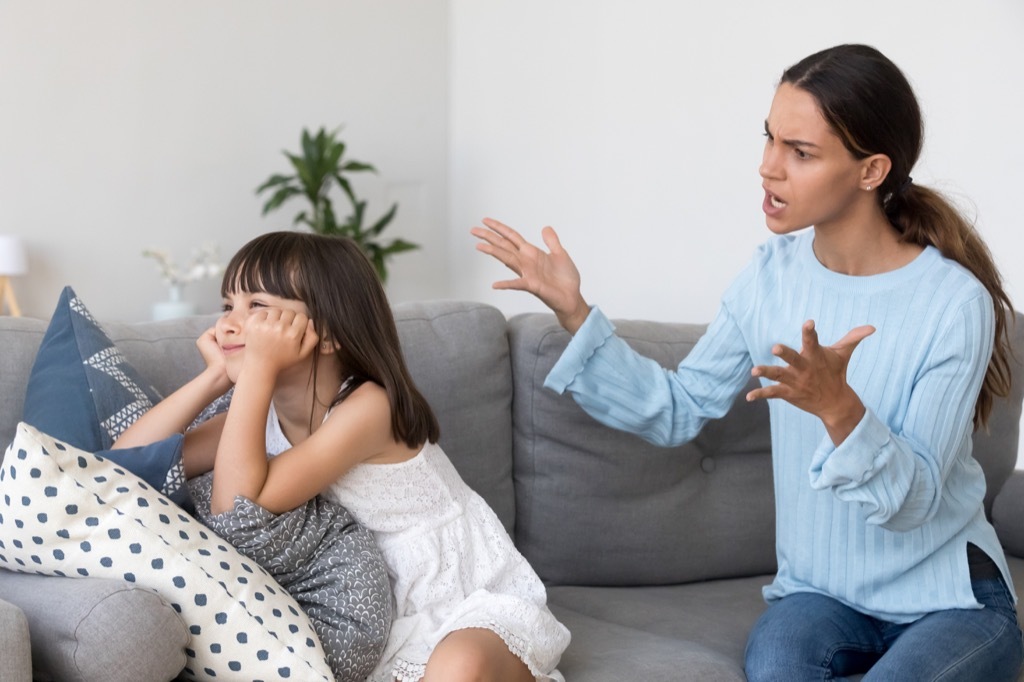 parent yelling at child