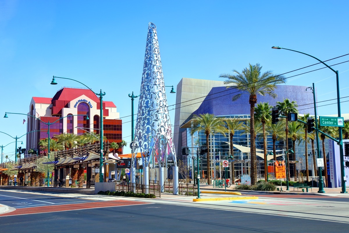 cityscape photo of downtown Mesa, Arizona