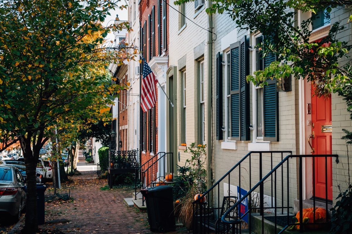 old town alexandria row of homes, useless facts