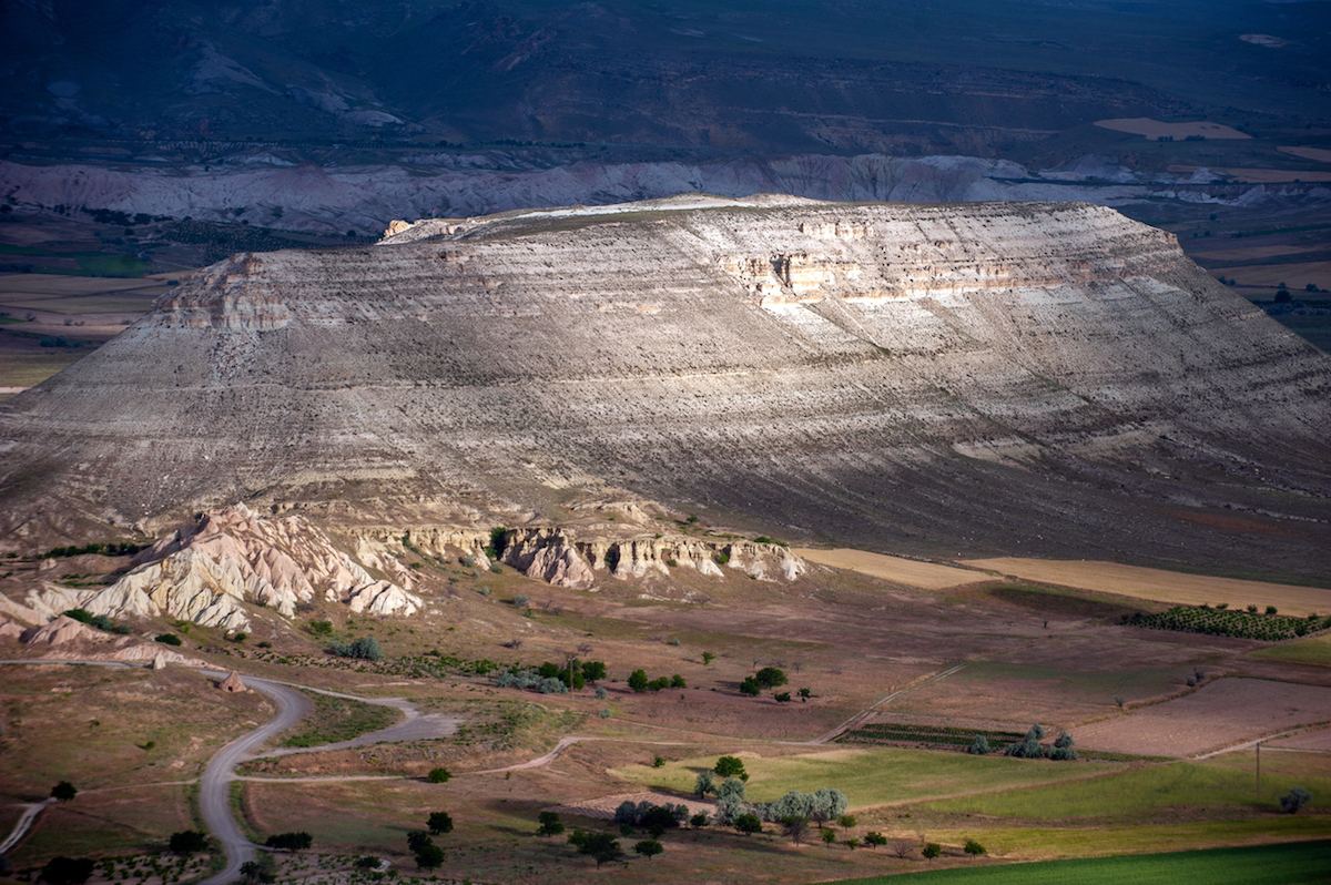 Aerial view of Aktepe in local sunlight