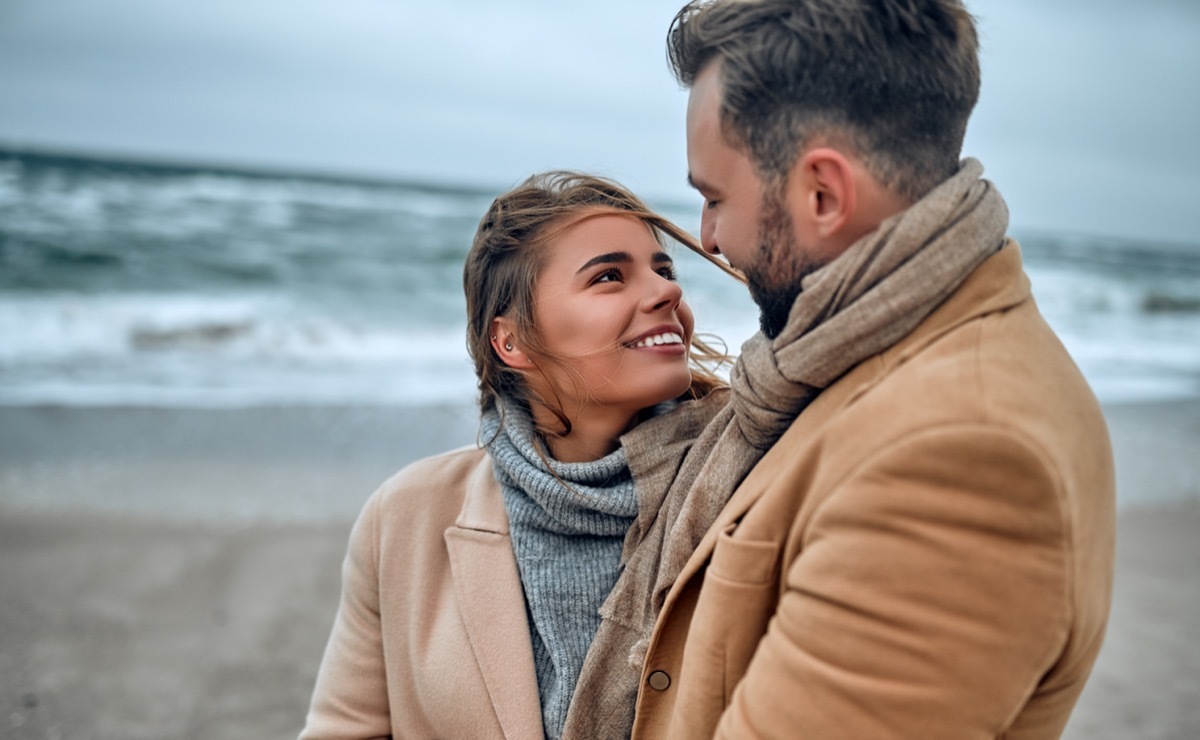 two people staring at each other