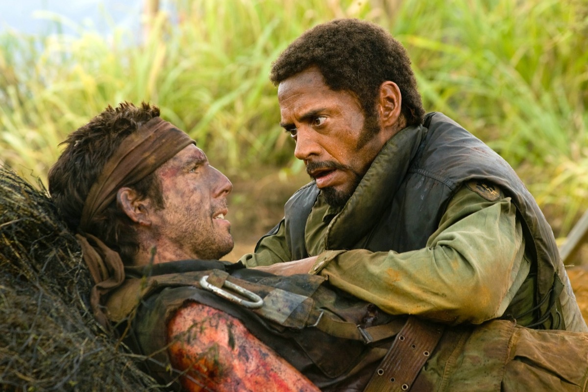 Ben Stiller and Robert Downey Jr. in Tropic Thunder