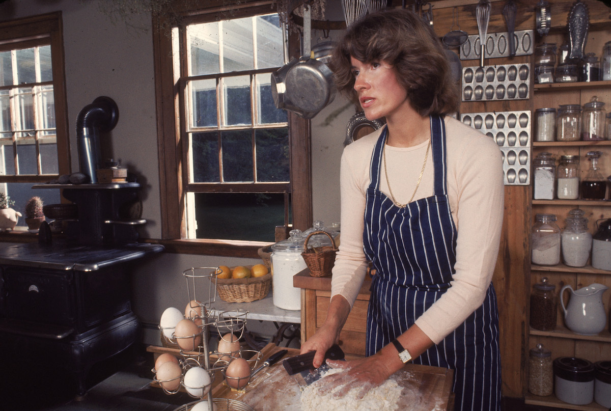 Martha Stewart baking in 1976.