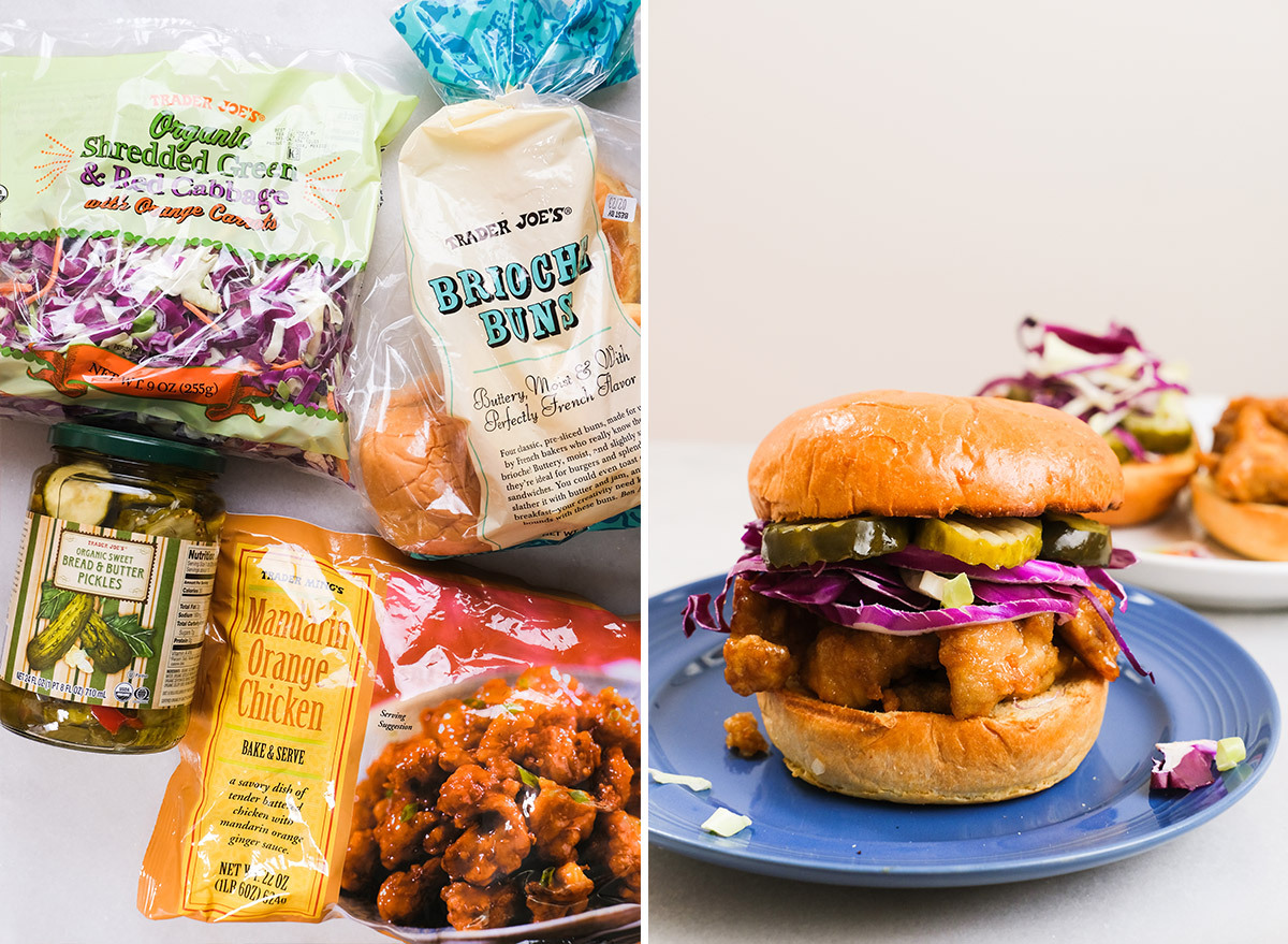 orange chicken sandwich with trader joes ingredients