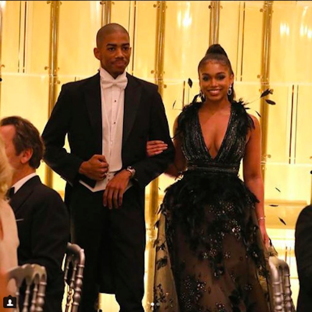 Lori Harvey at the debutante ball in Paris, November 2017