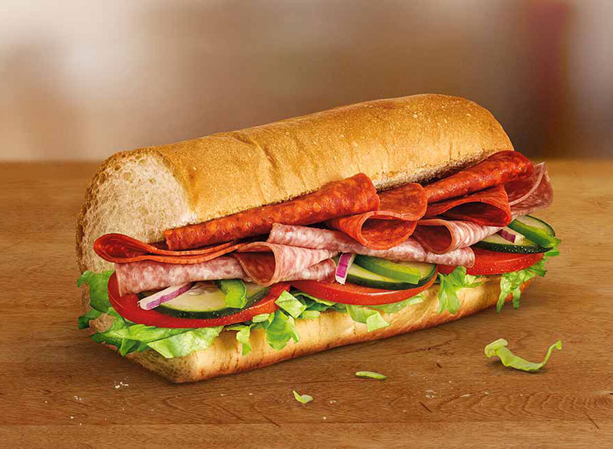 Subway spicy italian sub - subway nutrition