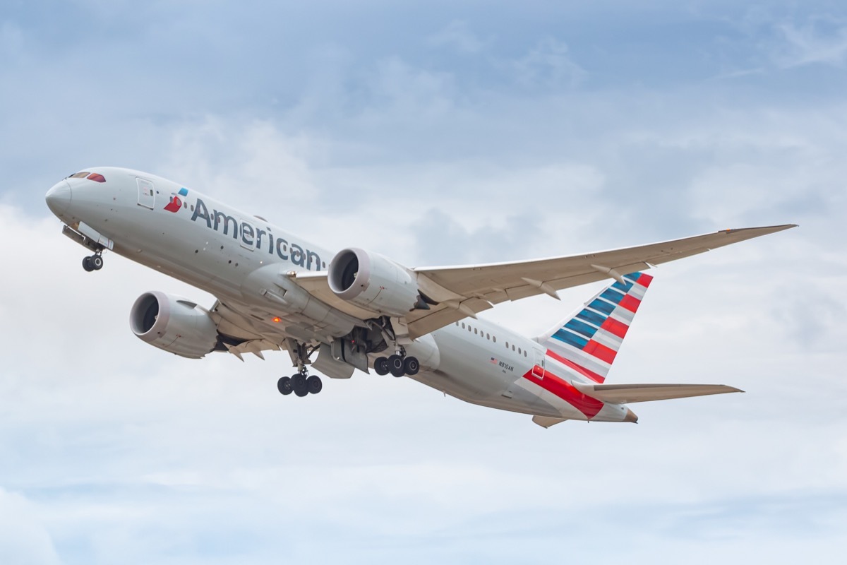 American Airlines Boeing 787 Dreamliner airplane at Zurich airport (ZRH) in Switzerland. Boeing is an aircraft manufacturer based in Seattle, Washington.