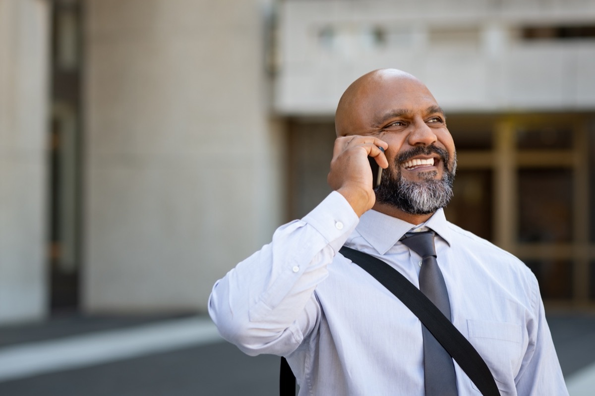 man talking on the phone