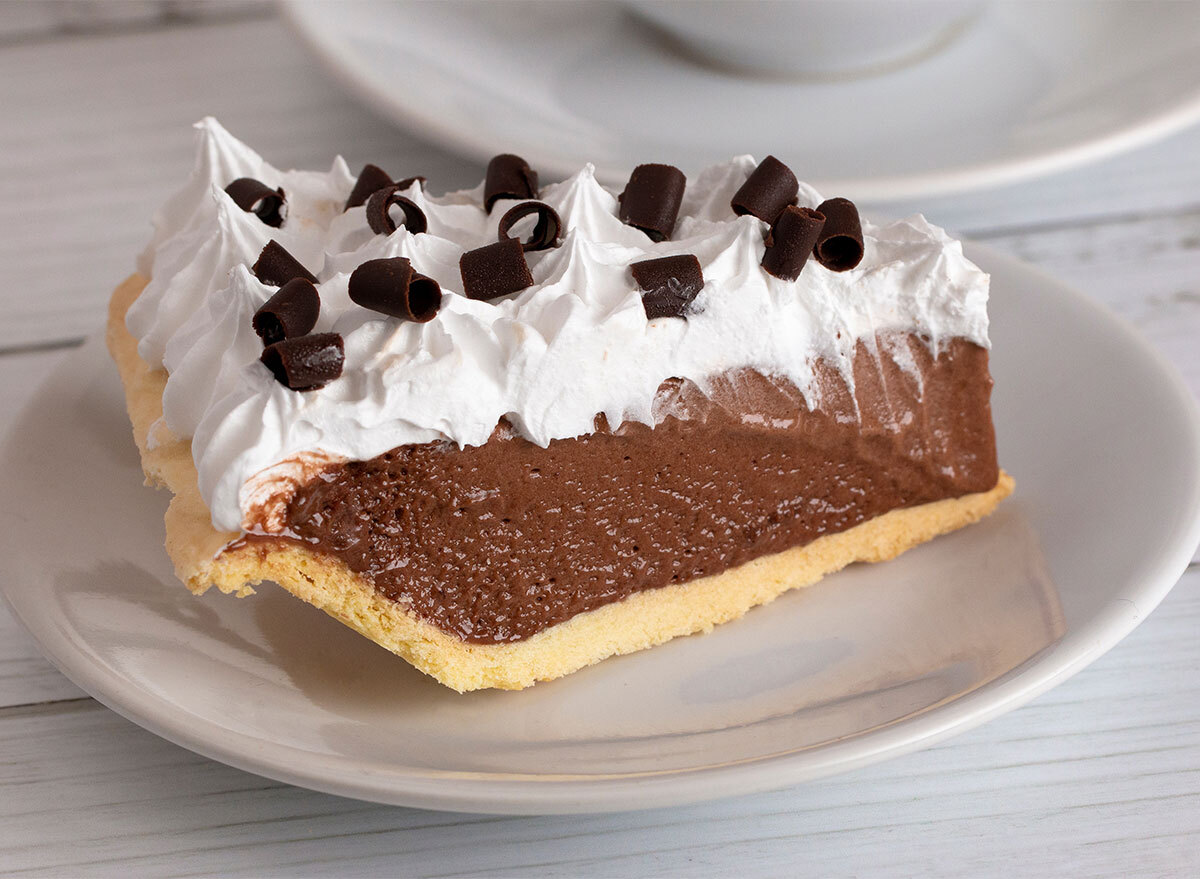 slice of chocolate cream pie