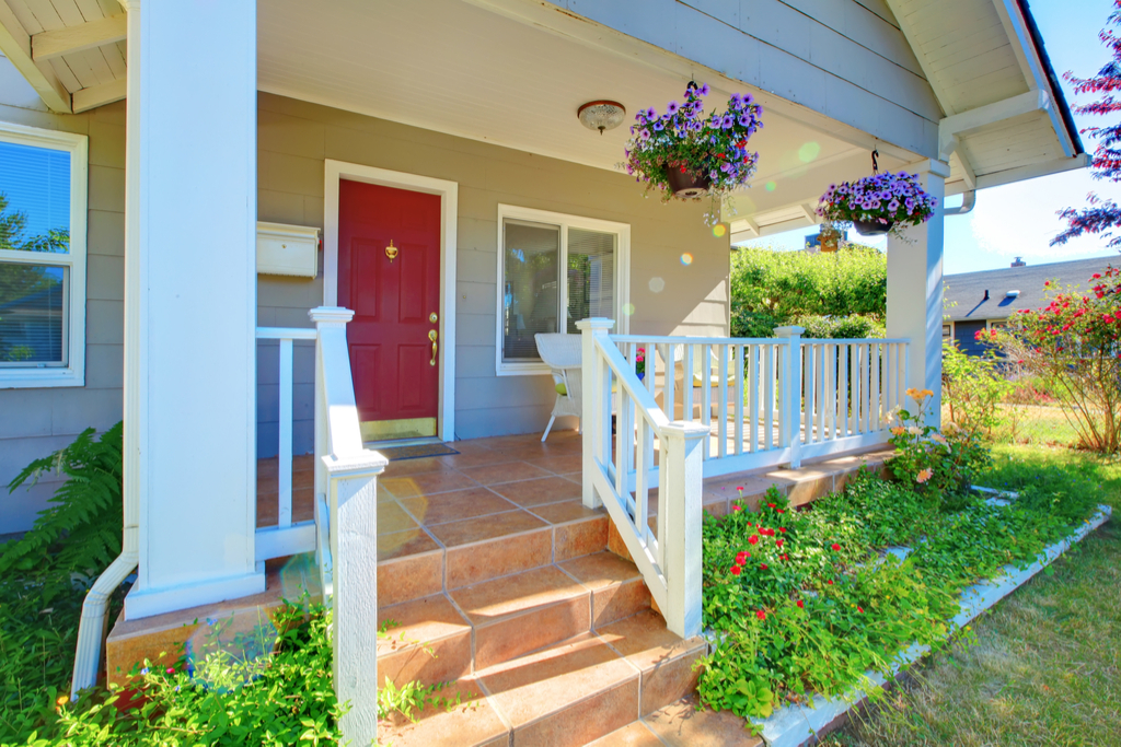 Tile on Front Porch Boosting Your Home's Curb Appeal