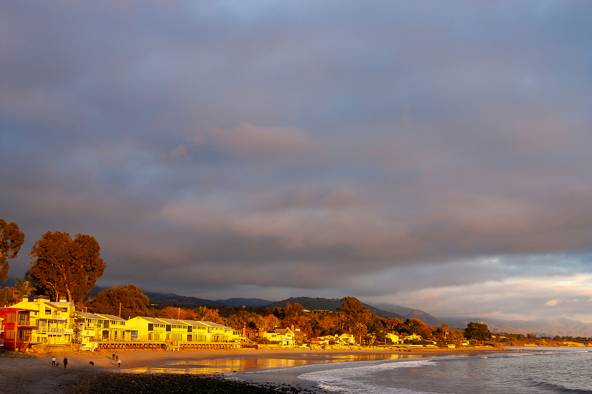 Sunset on the ocean in Montecito California