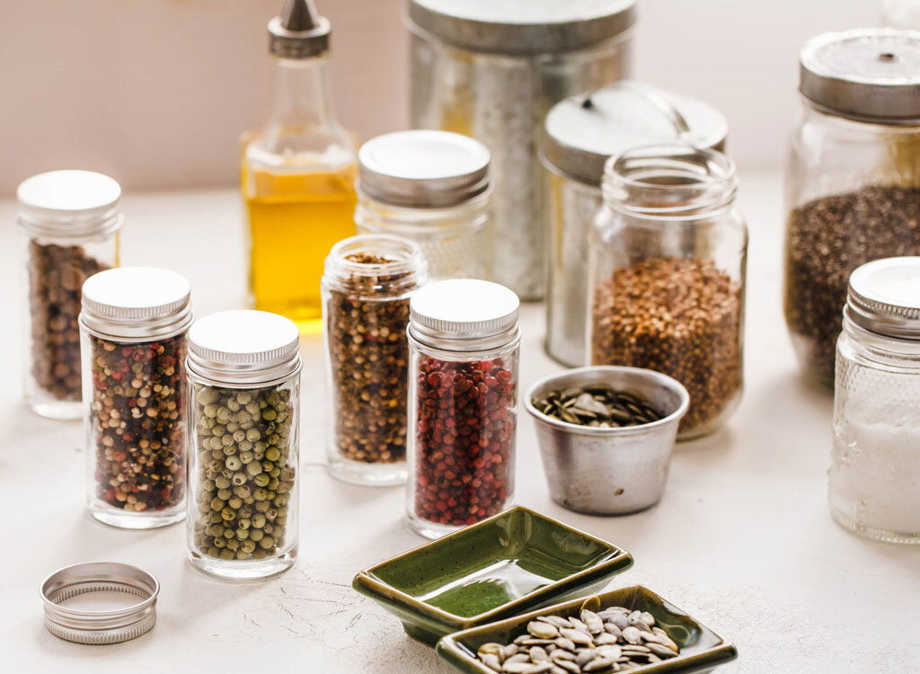 Spices in jars