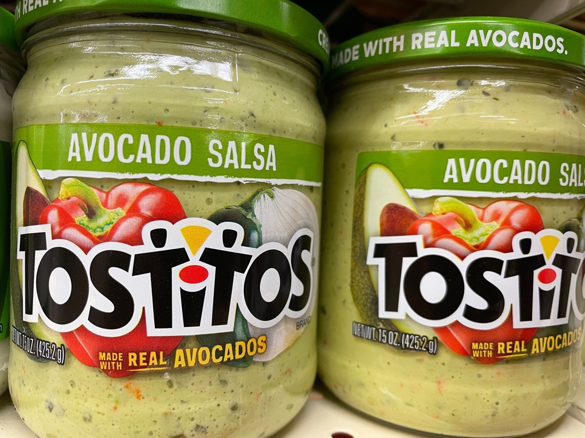 Retail store Tostitos avocado salsa