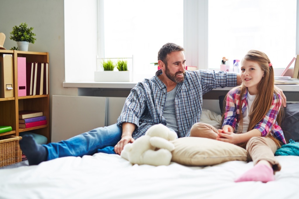 Dad and Daughter Talking