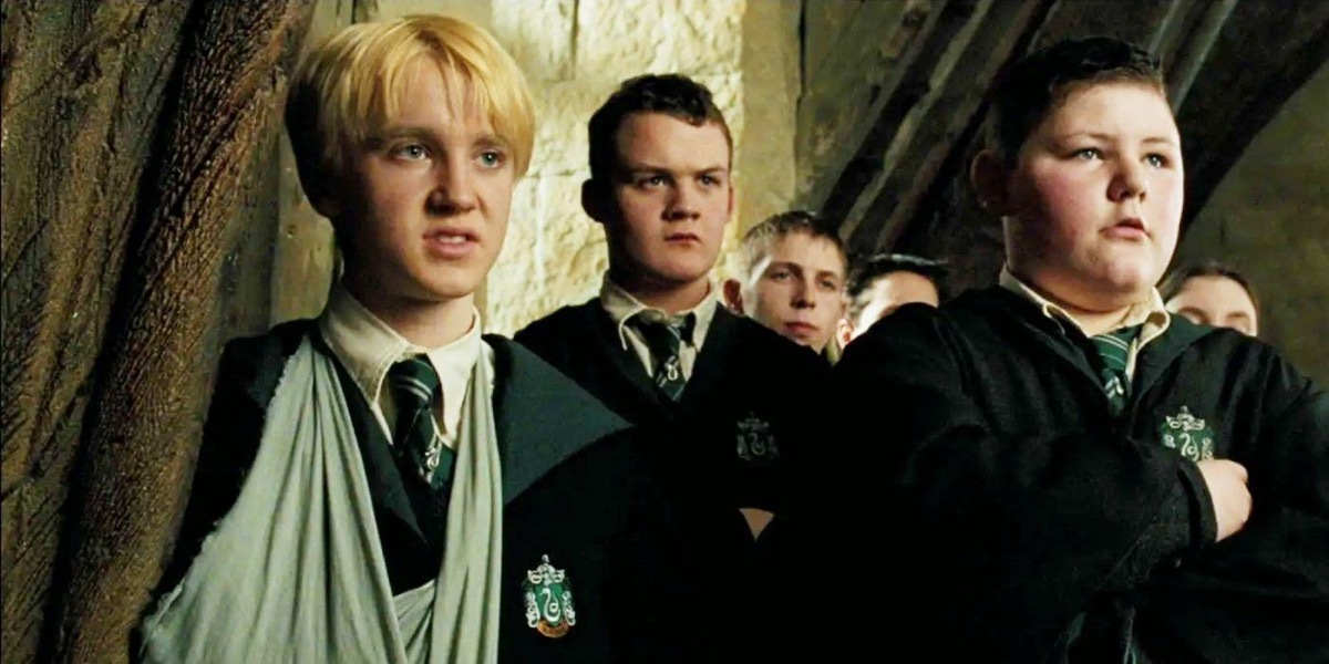 tom felton, josh herdman and jamie waylett in harry potter and the prisoner of azkaban