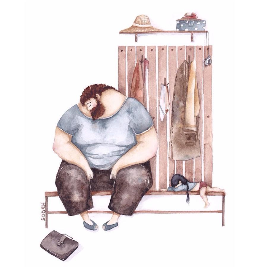 #12 | Heartwarming Father-Daughter Illustrations By Soosh | Her Beauty