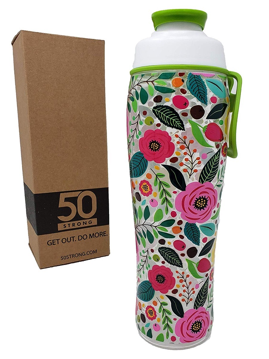 flower water bottle, cute water bottles