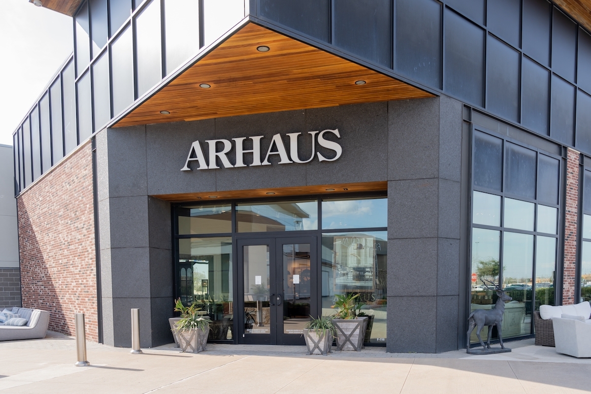 Entrance to an Arhaus store