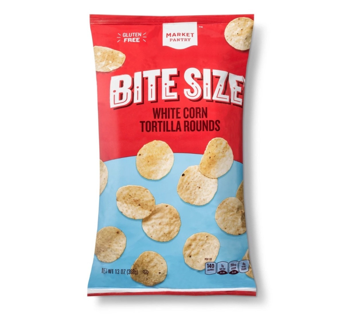 target bite size white corn tortilla chips