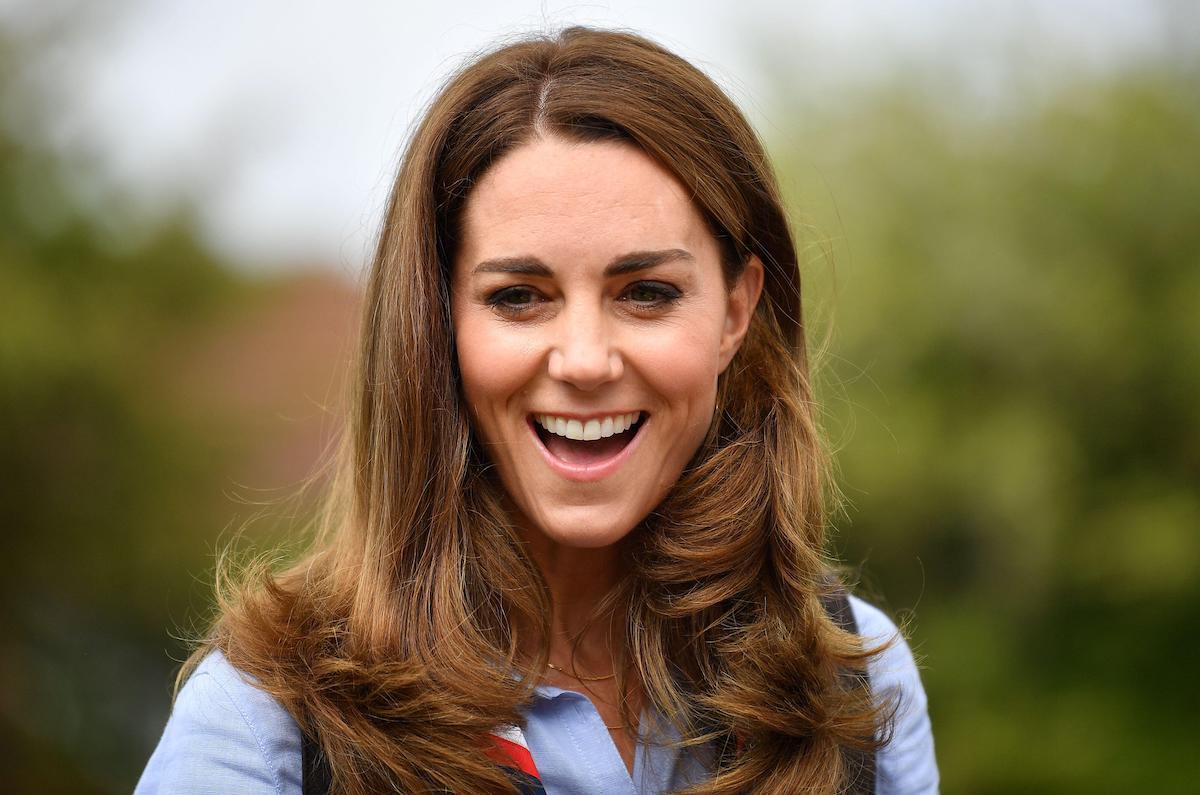 The Duchess of Cambridge arrives at the 12th Northolt Scout Group in Northolt, west London, to thank local cubs and beaver scouts for supporting young people and their families during lockdown.