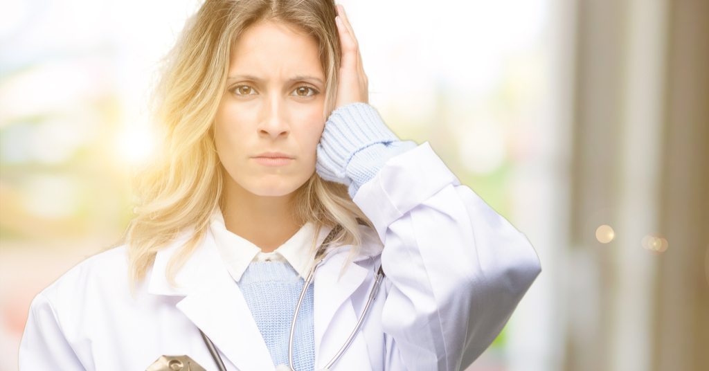 Woman Startled by Loud Noise Sensitive