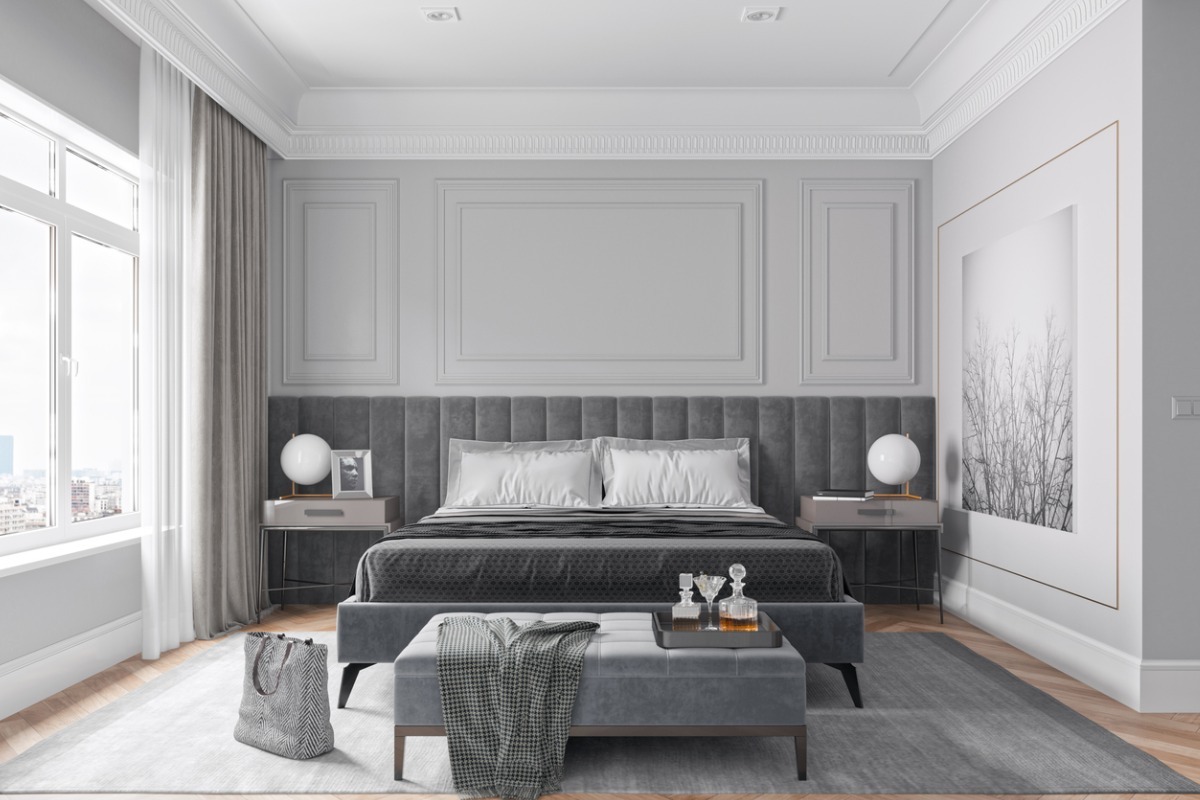 gray bedroom