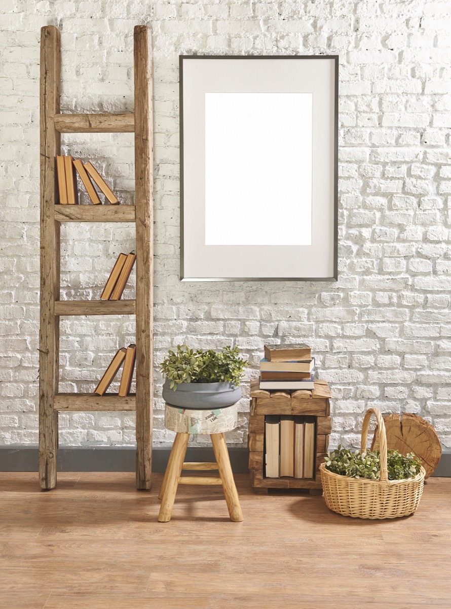 diy ladder bookshelf, getting rid of old junk