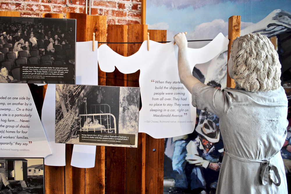 A display at the Rosie the Riveter/WWII Home Front National Historical Park