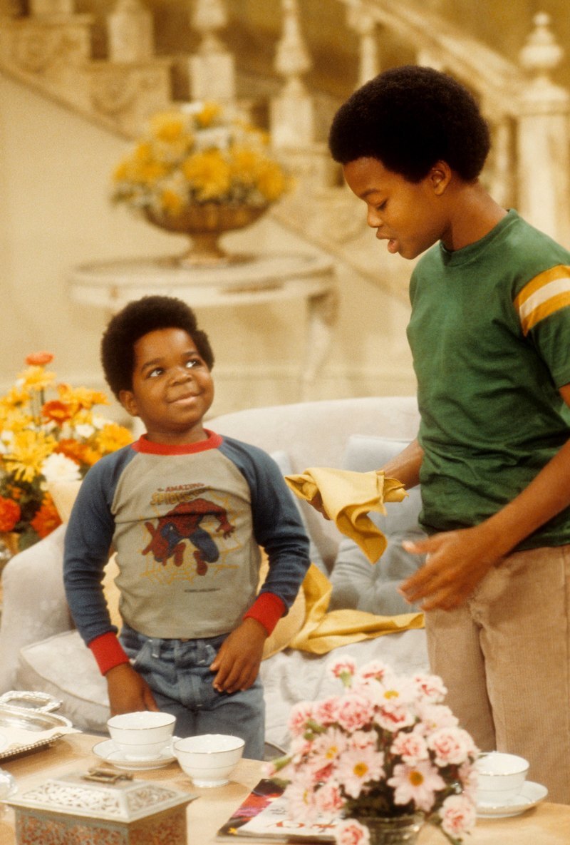 Gary Coleman and Todd Bridges filming 