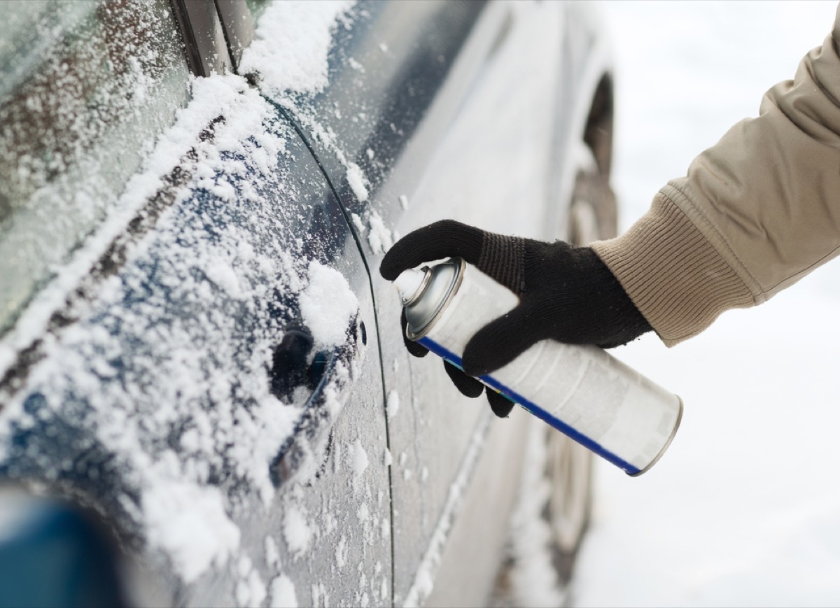 stuck car door lock, wd40 uses