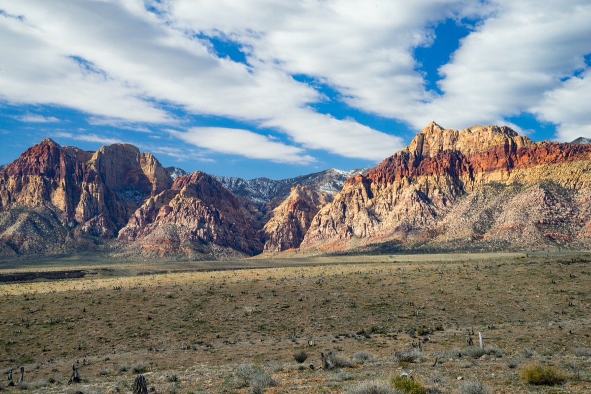 mountains along Red Rock Canyon National Conservation in Las Vegas, Nevada