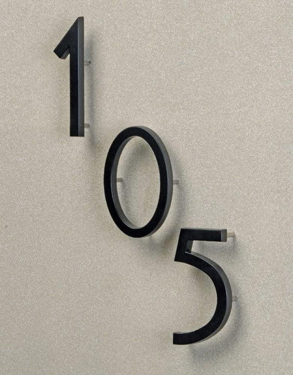 Modern house numbers