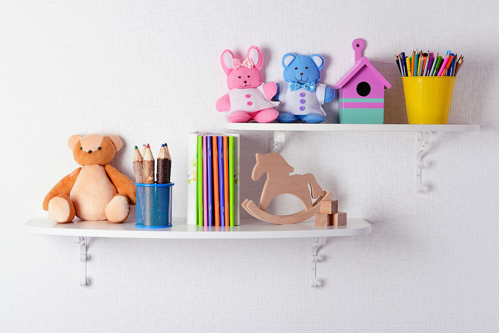 Shelves in Wall Tricks for hiding children's toys