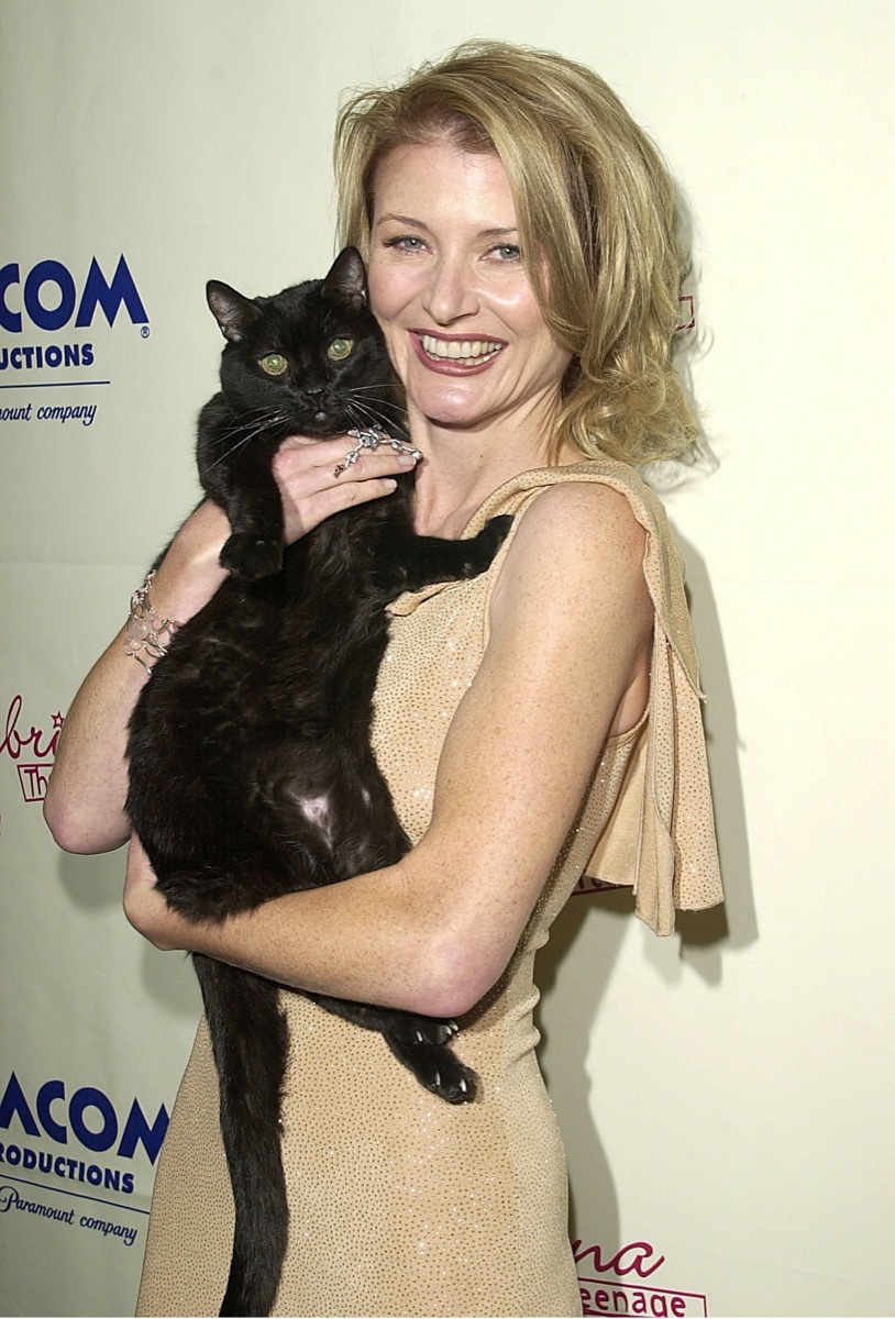 Beth Broderick and Salem the Cat