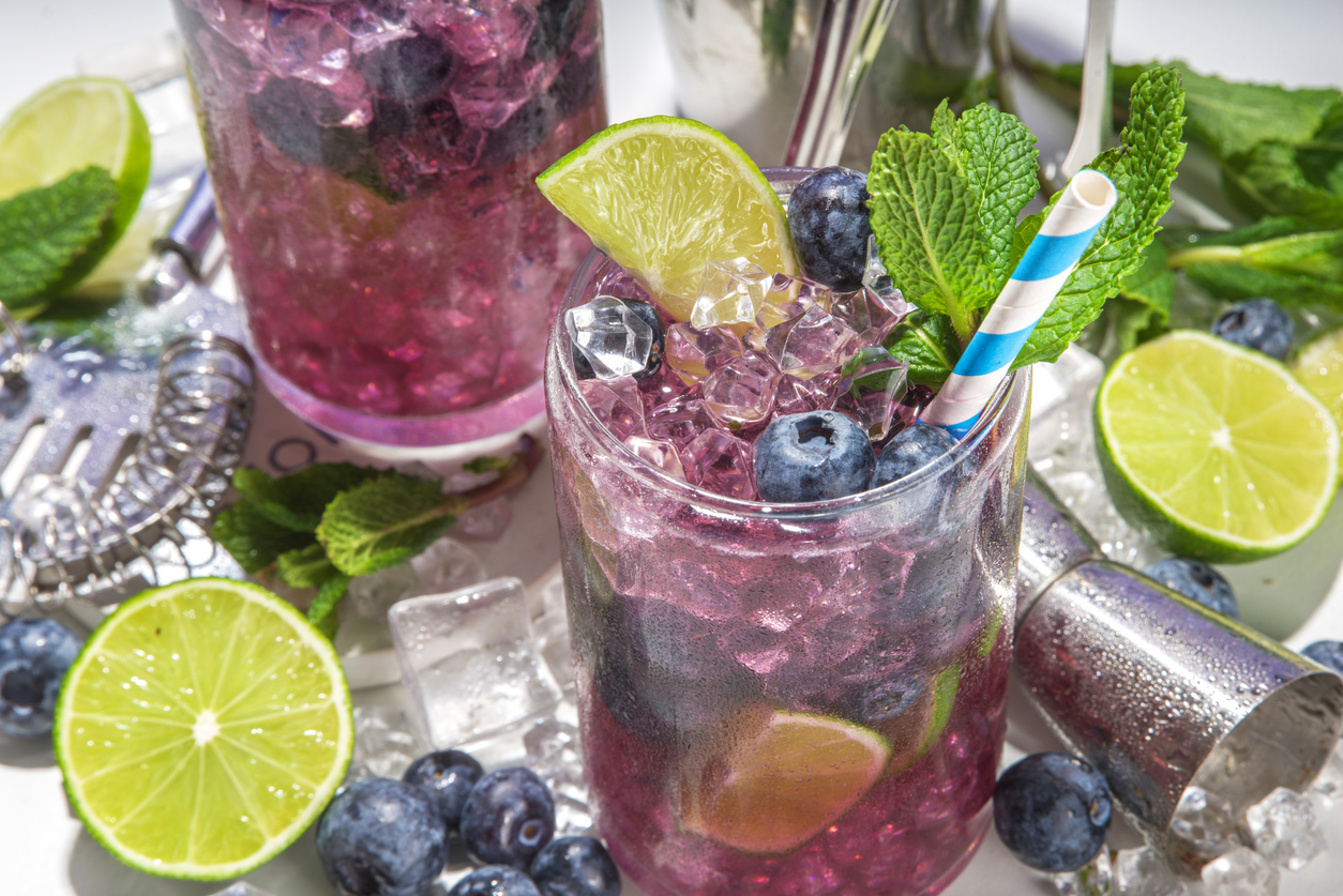 honey blueberry mocktail