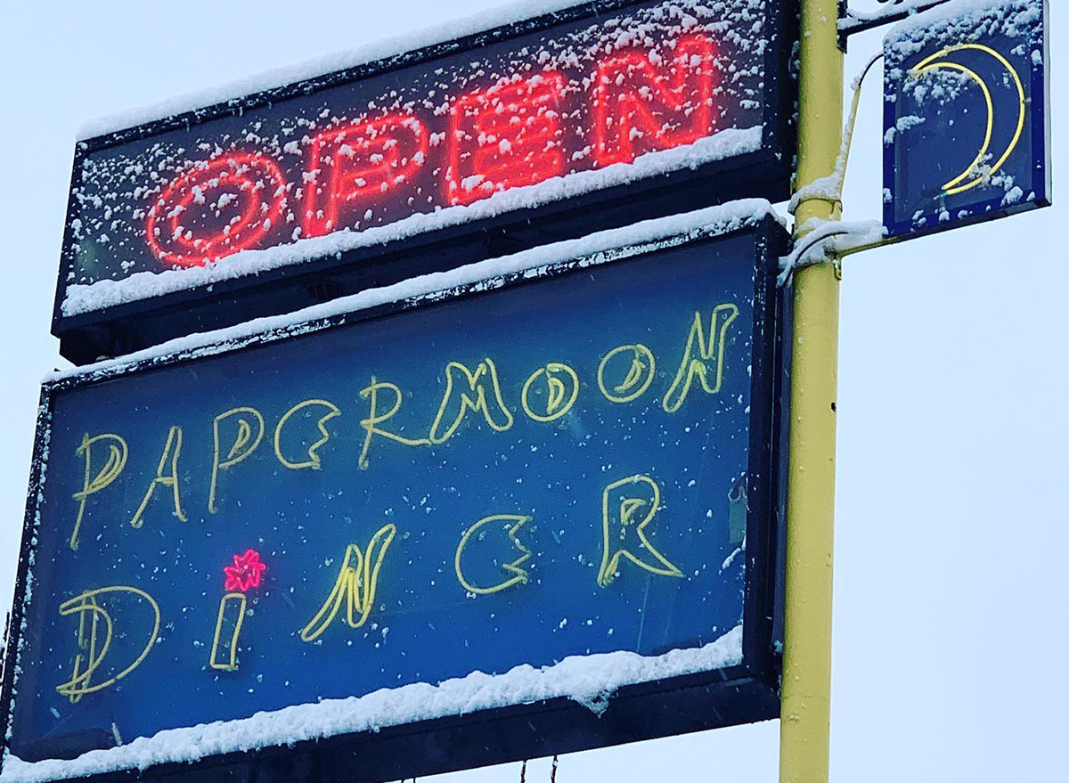 sign for papermoon diner in baltimore