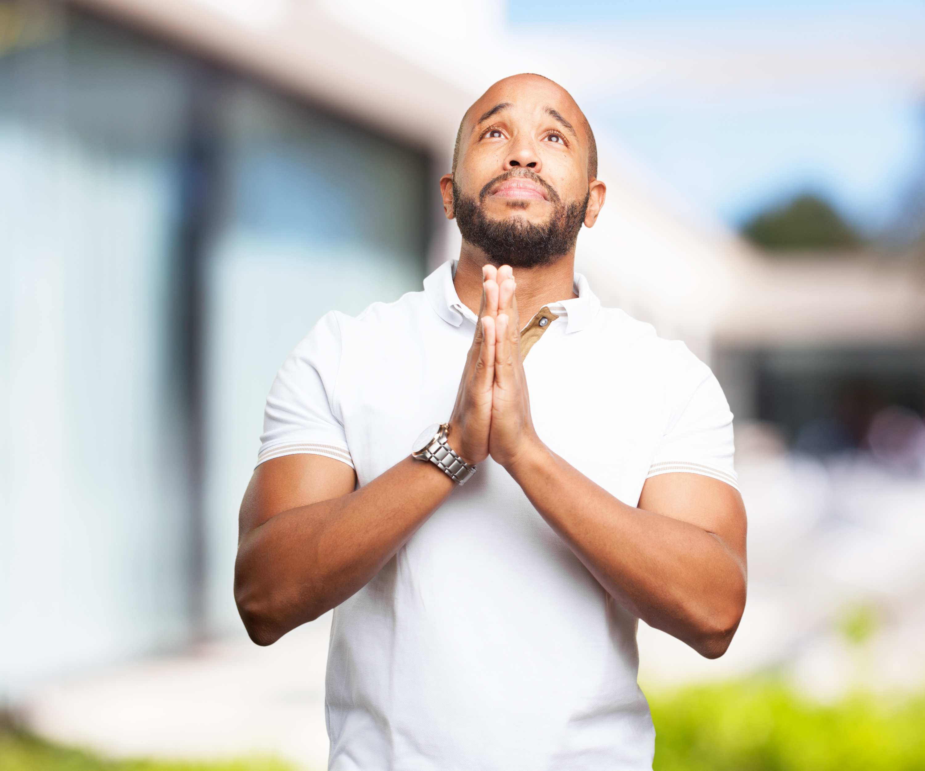 man praying