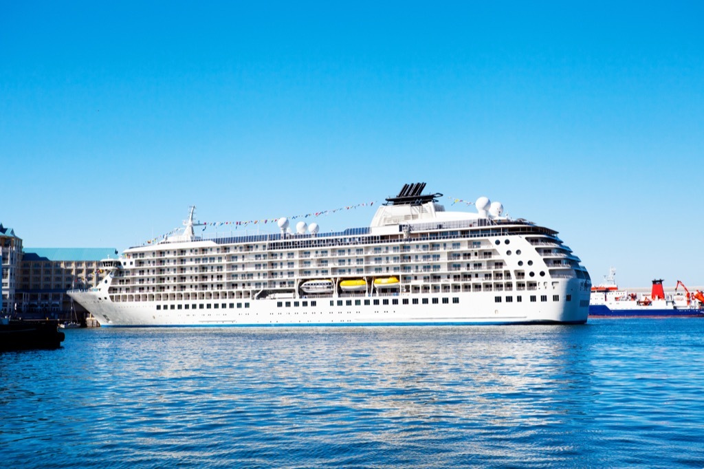 Cruise ship docked in South Africa