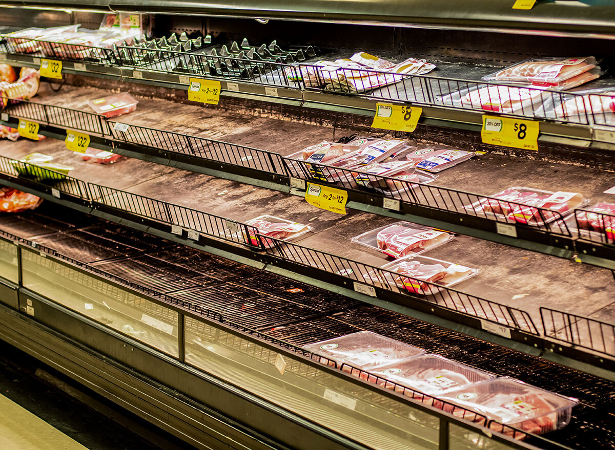 empty meat aisle