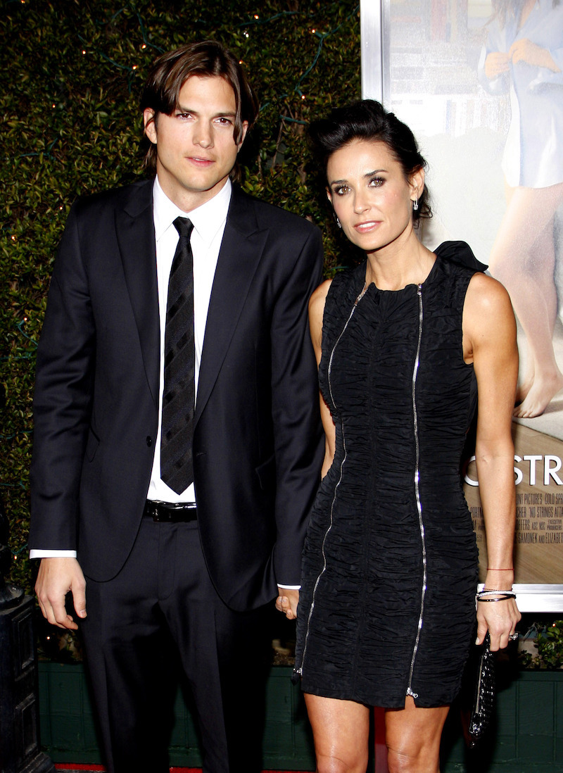 Ashton Kutcher and Demi Moore at the premiere of 