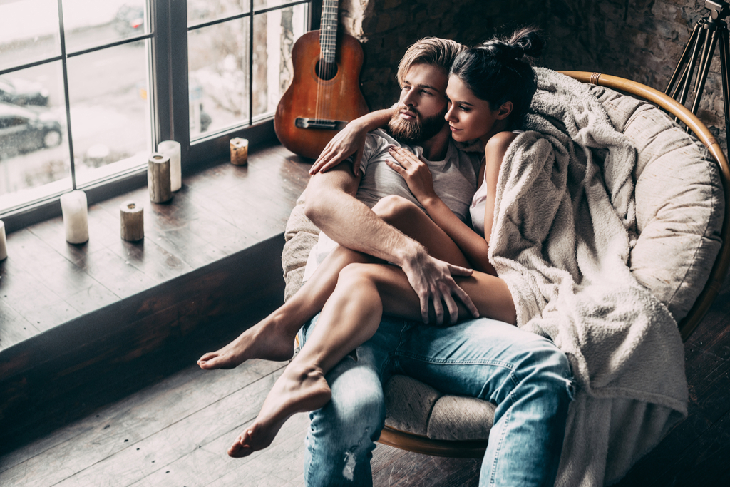 Couple Cuddling Valentine's Day