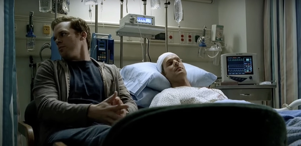 Michael C. Hall and Peter Krause in Six Feet Under