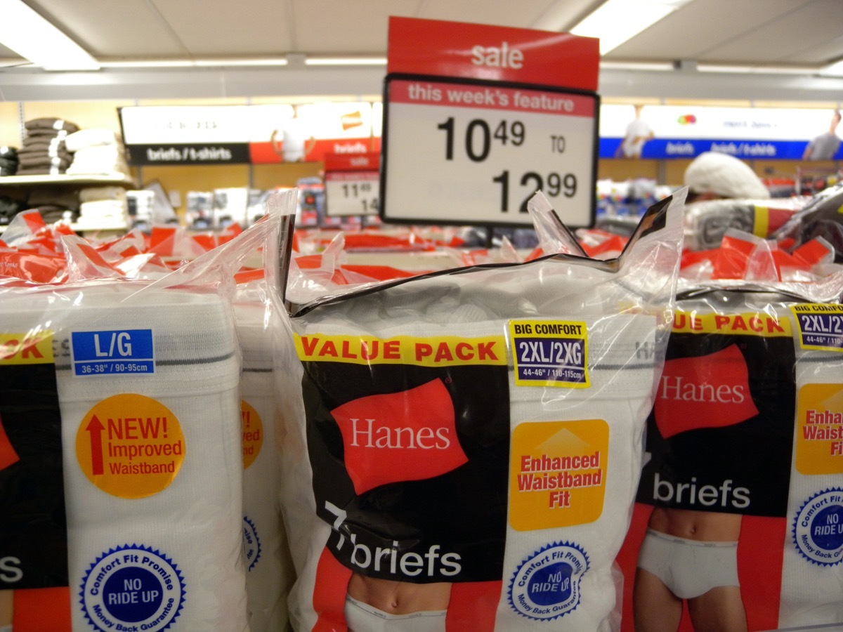 bag of hanes briefs