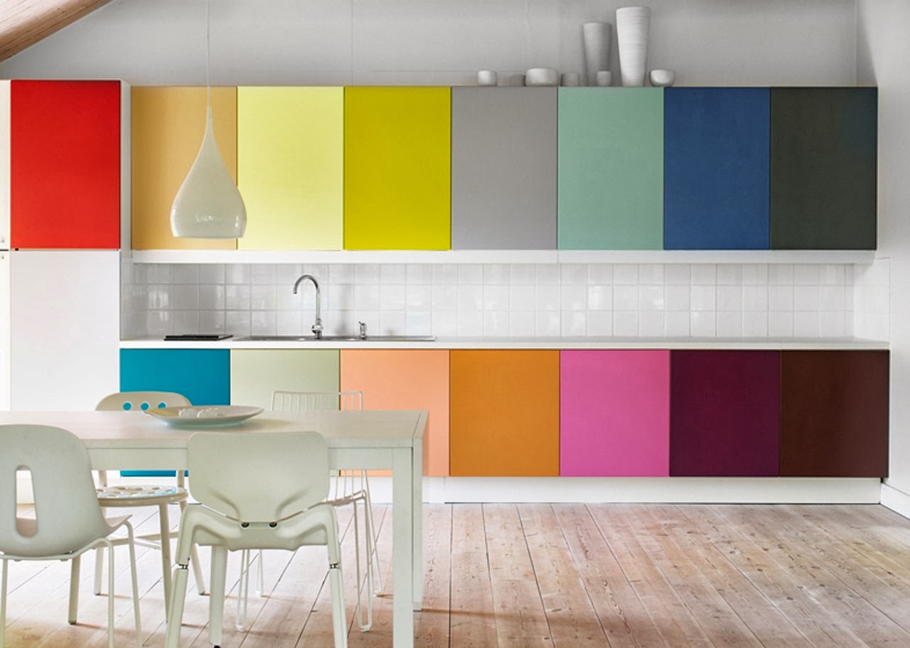 Bright colors in kitchen design