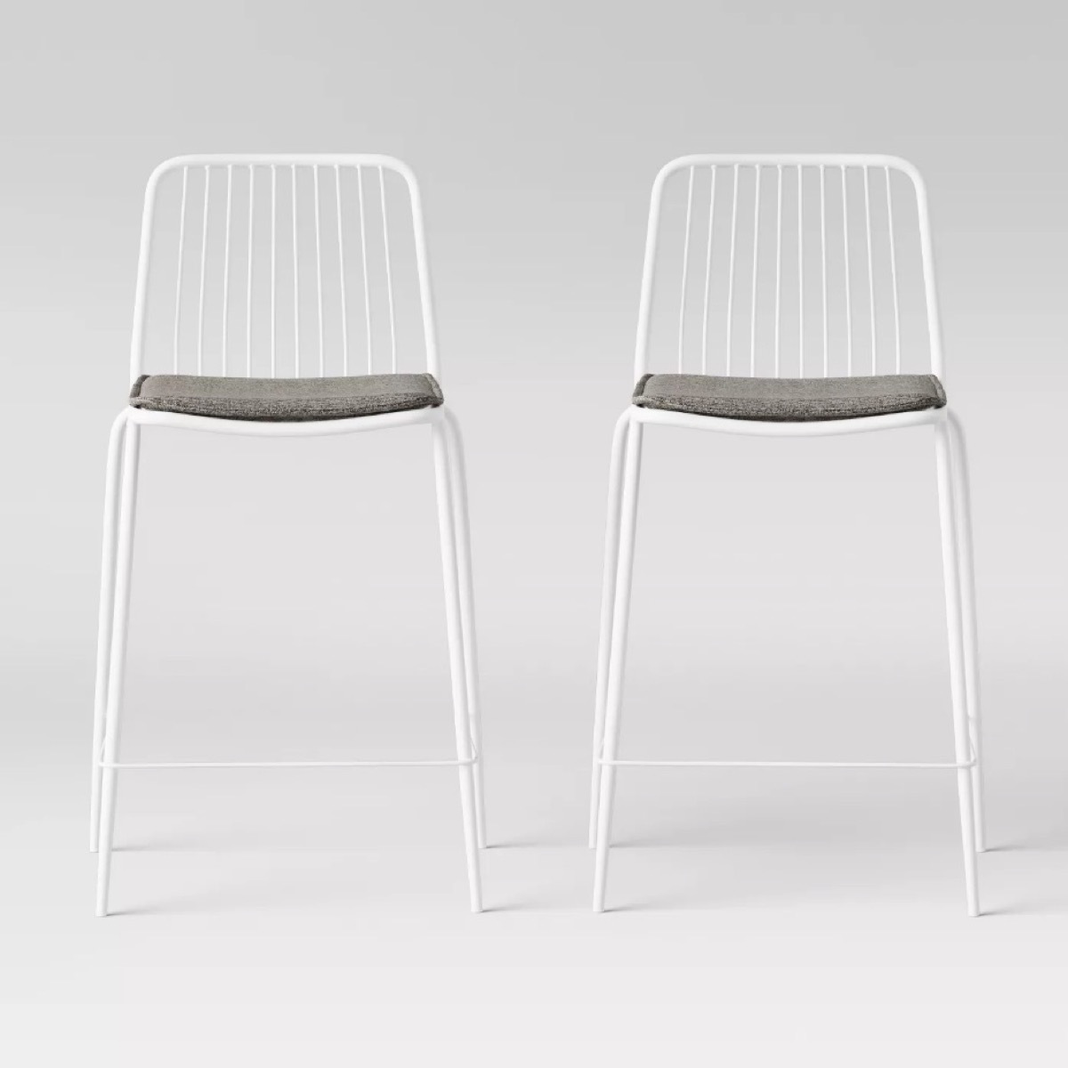 white wire stools