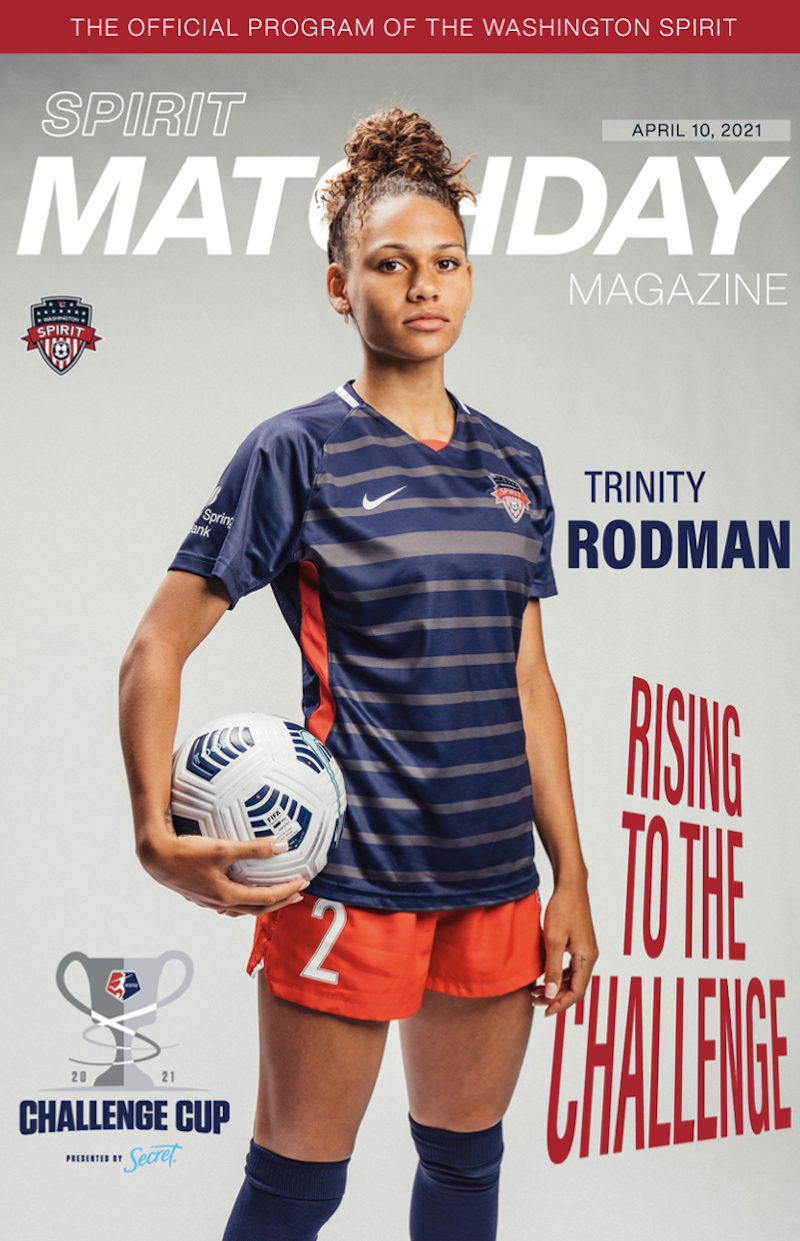 Trinity Rodman in a promotion for the Washington Spirit