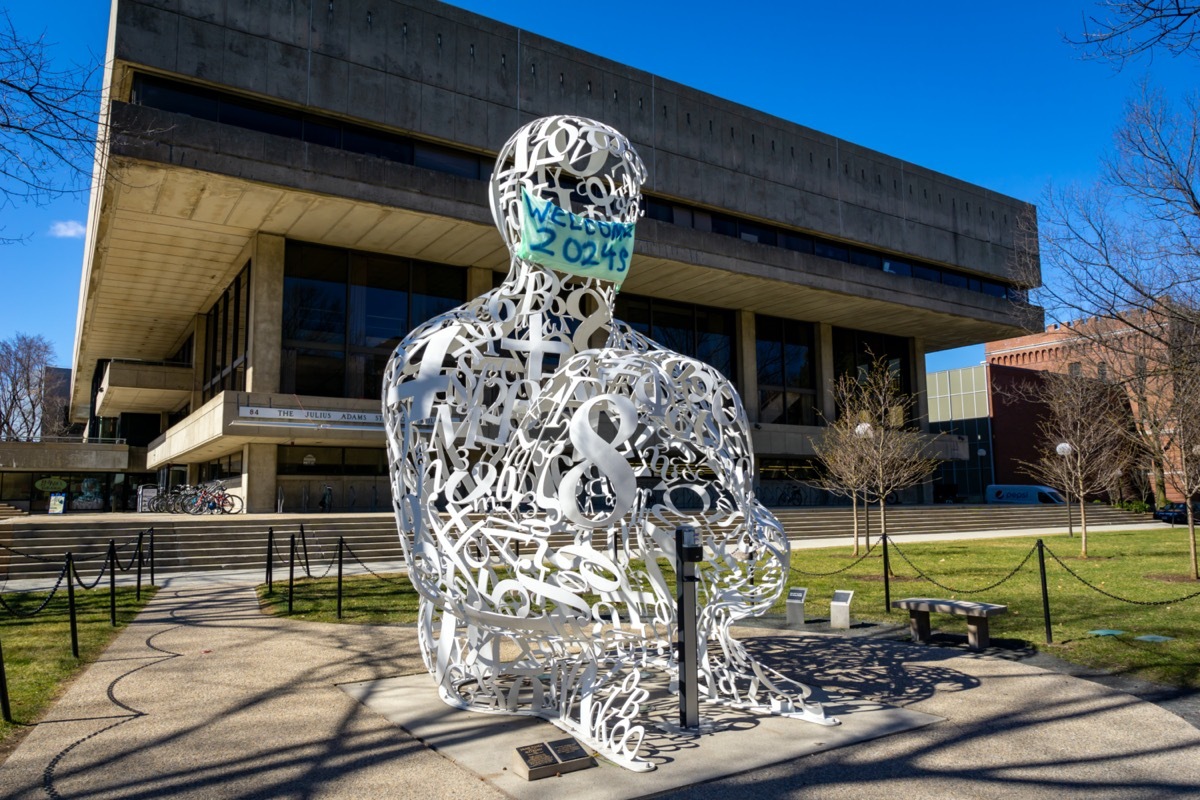 Cambridge MA USA - 3/16/2020 - Campus of the Massachusetts Insitute of Technology during covid-19 outbreak