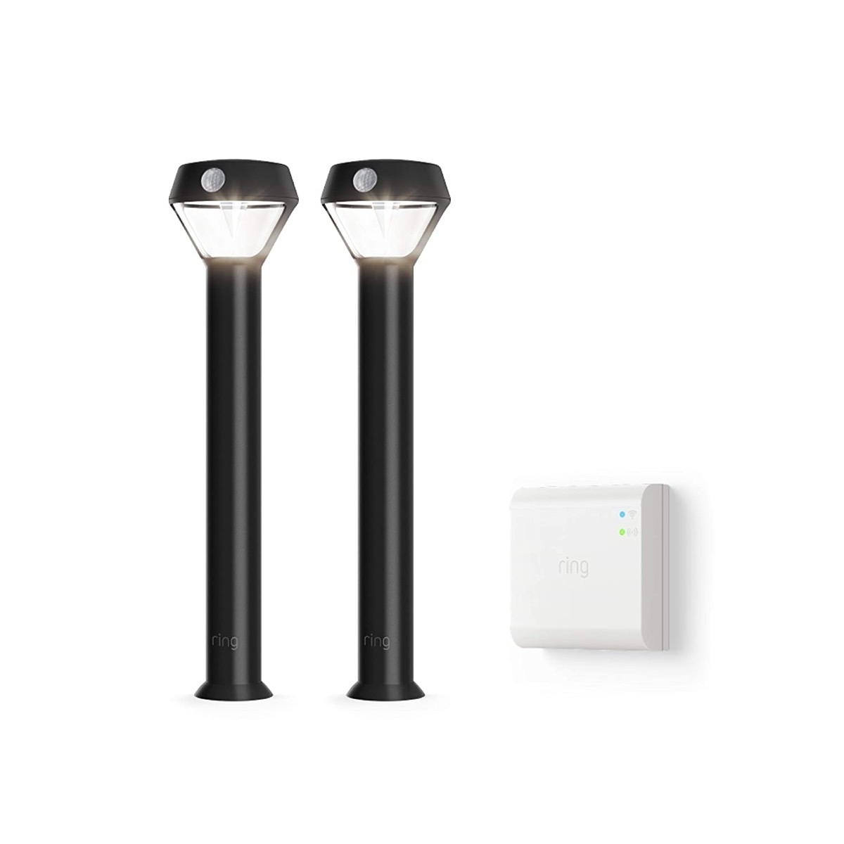 two ring outdoor lights and bridge device