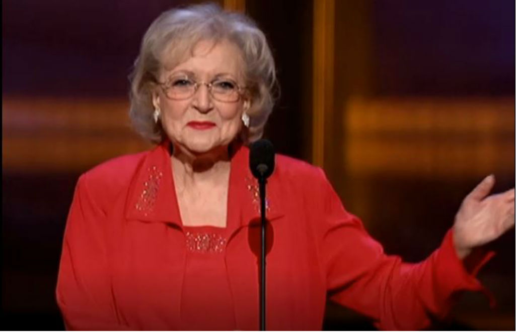 Betty White at William Shatner's Roast lines