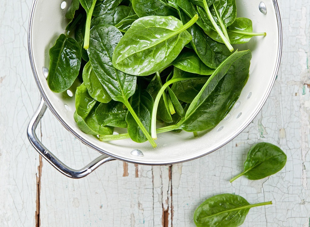 best hangover cure foods - spinach